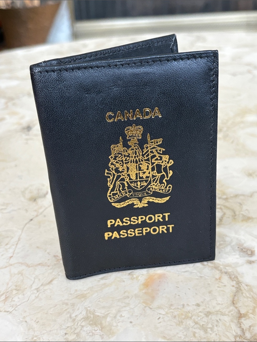 Leather Passport Cover Card Holder
